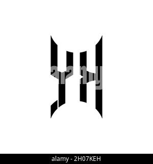 YI Monogram geometric shape style template. Monogram initial design vector on isolated background Stock Vector