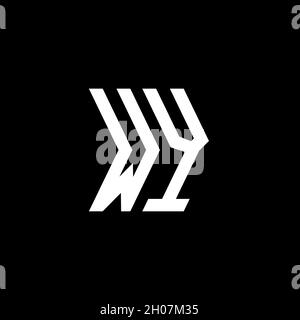 WY Monogram geometric shape style template. Monogram initial design vector on isolated background Stock Vector