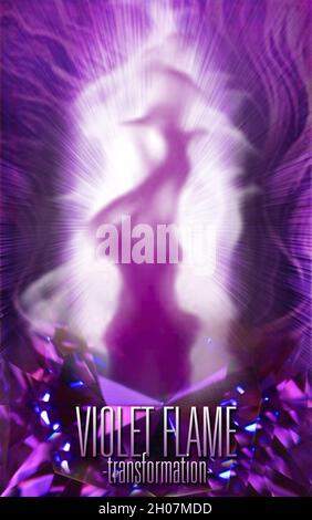 The Violet Flame of Saint Germain (Divine Energy & Transformation) Stock Photo