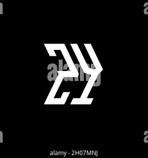ZY Monogram geometric shape style template. Monogram initial design vector on isolated background Stock Vector