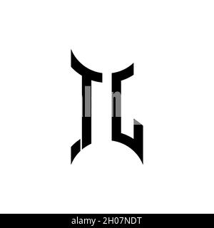 TJ Monogram geometric shape style template. Monogram initial design vector on isolated background Stock Vector