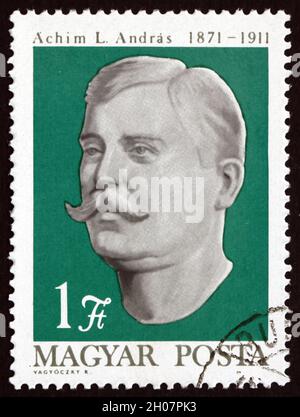 HUNGARY - CIRCA 1971: a stamp printed in Hungary shows Andras L. Achim, Peasant Leader, circa 1971 Stock Photo