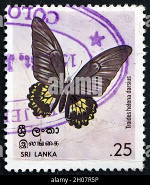 SRI LANKA - CIRCA 1978: a stamp printed in Sri Lanka shows Parliament ...