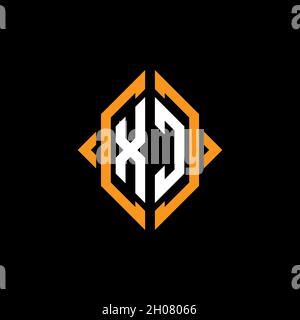 XC Monogram geometric shape style template. Monogram initial design vector on isolated background Stock Vector