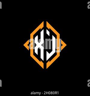 XL Monogram geometric shape style template. Monogram initial design vector on isolated background Stock Vector
