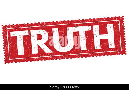 Truth grunge rubber stamp on white background, vector illustration Stock Vector