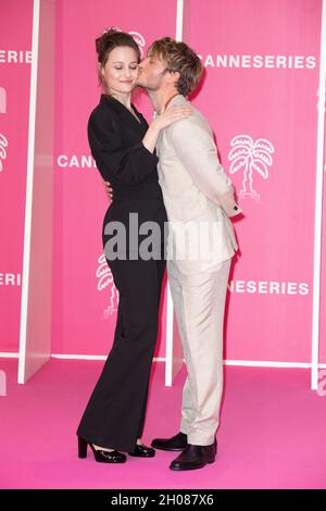 Dominique Davenport and Jannik Schumann attend during the 4th edition of the Cannes International Series Festival (Canneseries) in Cannes, on October 11, 2021, France. Photo by David Niviere/ABACAPRESS.COM Stock Photo