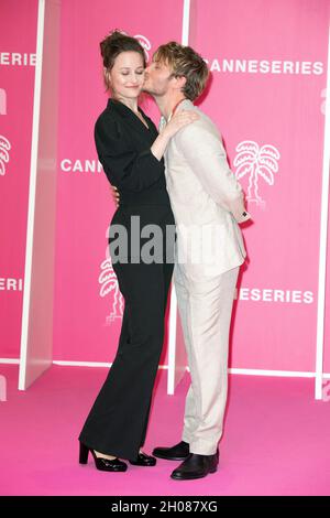 Dominique Davenport and Jannik Schumann attend during the 4th edition of the Cannes International Series Festival (Canneseries) in Cannes, on October 11, 2021, France. Photo by David Niviere/ABACAPRESS.COM Stock Photo