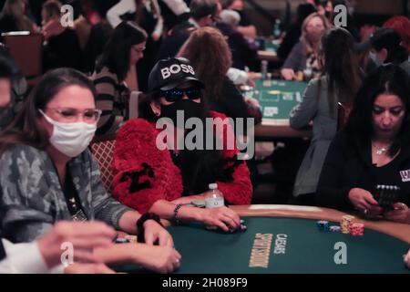 October 11, 2021: LAS VEGAS, NV - OCTOBER 11: Ladies play during the event 22 of WSOP 2021 - World Series of Poker at RIO All-Suite Hotel & Casino on October 11, 2021 in Las Vegas, Nevada, United States. (Credit Image: © Diego Ribas/PX Imagens via ZUMA Press Wire) Stock Photo