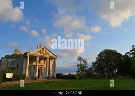 Georgian mansion built for John Cator in 18th century, Beckenham Place Park, south east London, England in autumnal light. Now a centre for community Stock Photo