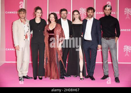 Jannik Schumann, Dominique Davenport, Julia Stemberger, Sven Bohse, Pauline Renevier, Giovanni Funiati and Jannik Schumann attend during the 4th edition of the Cannes International Series Festival (Canneseries) in Cannes, on October 11, 2021, France. Photo by David Niviere/ABACAPRESS.COM Stock Photo