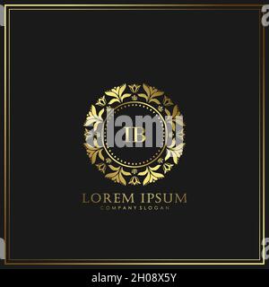 LB Initial Letter Luxury Logo template in vector for Restaurant, Royalty, Boutique, Cafe, Hotel, Heraldic, Jewelry, Fashion and other vector illustrat Stock Vector