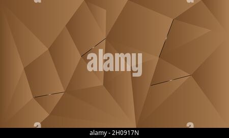 Abstract coffee brown background, low poly and hipster design, texture wallpaper, pattern fills, web page background Stock Vector
