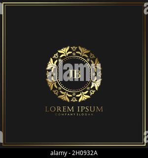 JB Initial Letter Luxury Logo template in vector for Restaurant, Royalty, Boutique, Cafe, Hotel, Heraldic, Jewelry, Fashion and other vector illustrat Stock Vector