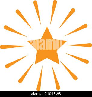 Star bright ilustration logo vector Stock Vector