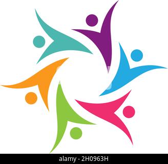 Community, network and social logo Stock Vector