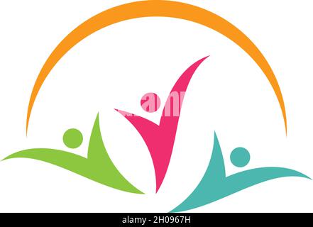Community, network and social logo Stock Vector