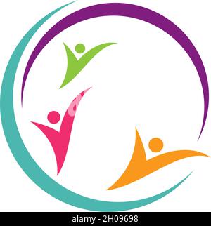 Adoption and community care Logo template Stock Vector