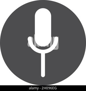 microphone icon vector template flat design Stock Vector