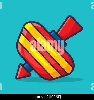 whirligig toy isolated cartoon vector illustration in flat style Stock Vector
