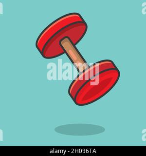 barbel isolated cartoon vector illustration in flat style Stock Vector