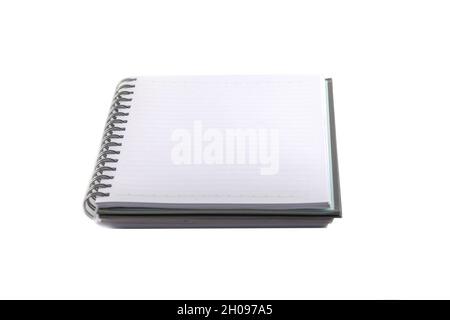 White spiral emty notebook on white background Stock Photo