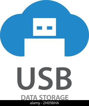 USB data transfer logo vector template Stock Vector