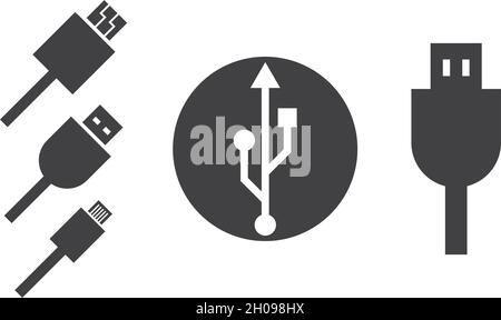 USB data transfer icon vector template Stock Vector