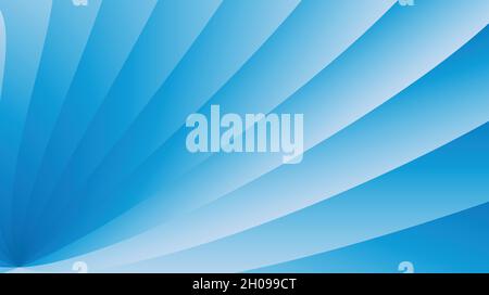 Blue abstract background and white wave-shaped lines. Web site design Stock Vector