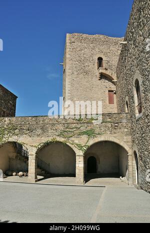 The Royal Castle of Collioure is located in the Eastern Pyrenees, in the Occitania region.France Stock Photo