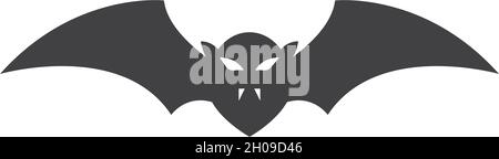 Bat ilustration logo vector template Stock Vector