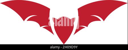 Bat ilustration logo vector template Stock Vector