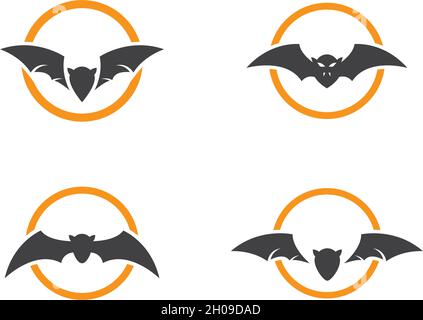 Bat ilustration logo vector template Stock Vector