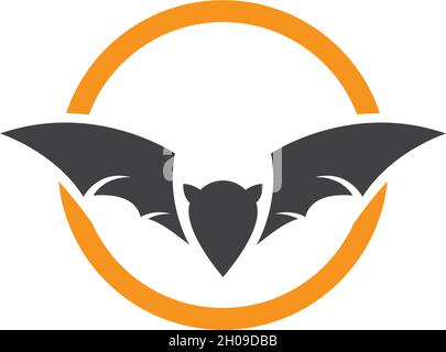Bat ilustration logo vector template Stock Vector