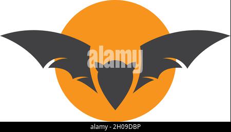 Bat ilustration logo vector template Stock Vector