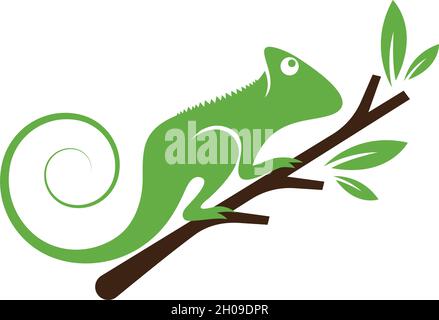 Lizard vector illustration logo template Stock Vector
