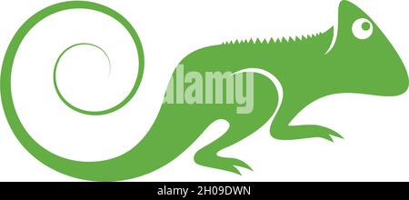 Lizard vector illustration logo template Stock Vector