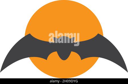 Bat ilustration logo vector template Stock Vector