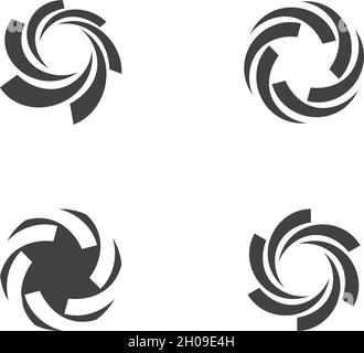Business logo, vortex, wave and spiral icon vector template Stock Vector