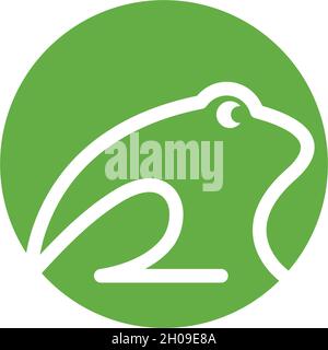 Frog Logo Template vector illustration Stock Vector
