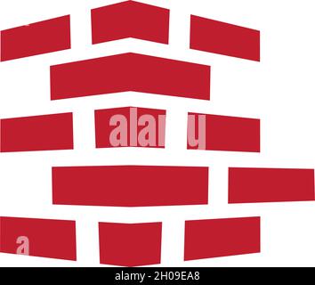 Brick wall logo vector ilustration design Stock Vector