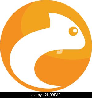 chameleon logo vector illustration template Stock Vector