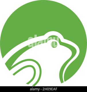 Frog Logo Template vector illustration Stock Vector
