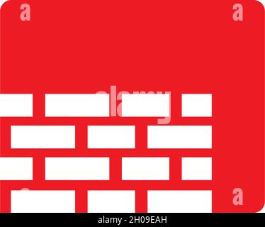Brick wall logo vector ilustration design Stock Vector