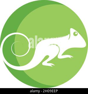 chameleon logo vector illustration template Stock Vector