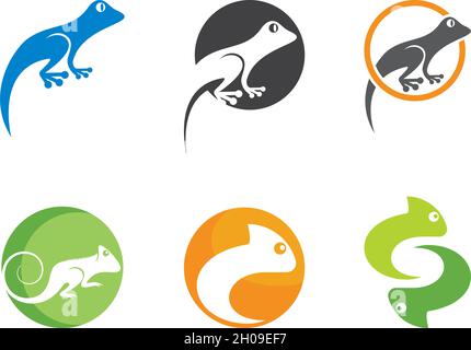 Lizard logo vector illustration template Stock Vector