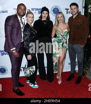 West Hollywood, United States. 11th Oct, 2021. WEST HOLLYWOOD, LOS ANGELES, CALIFORNIA, USA - OCTOBER 11: 'Vanderpump Rules' cast members Richardson Chery, Lala Kent, Katie Maloney, Ariana Madix and Tom Schwartz arrive at Travel and GIVE's 4th Annual 'Travel With A Purpose' Fundraiser With Lisa Vanderpump (Fundraiser to Benefit Teletherapy Program and Communities in Haiti Affected by Earthquake) held at TOM TOM Restaurant and Bar on October 11, 2021 in West Hollywood, Los Angeles, California, United States. (Photo by Xavier Collin/Image Press Agency) Credit: Image Press Agency/Alamy Live News Stock Photo