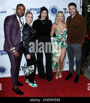 West Hollywood, United States. 11th Oct, 2021. WEST HOLLYWOOD, LOS ANGELES, CALIFORNIA, USA - OCTOBER 11: 'Vanderpump Rules' cast members Richardson Chery, Lala Kent, Katie Maloney, Ariana Madix and Tom Schwartz arrive at Travel and GIVE's 4th Annual 'Travel With A Purpose' Fundraiser With Lisa Vanderpump (Fundraiser to Benefit Teletherapy Program and Communities in Haiti Affected by Earthquake) held at TOM TOM Restaurant and Bar on October 11, 2021 in West Hollywood, Los Angeles, California, United States. (Photo by Xavier Collin/Image Press Agency) Credit: Image Press Agency/Alamy Live News Stock Photo