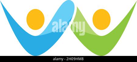 Community, network and social icon design template Stock Vector