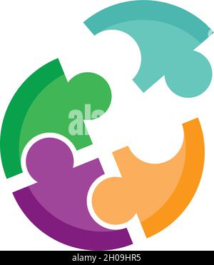 Community, network and social logo design template vector Stock Vector